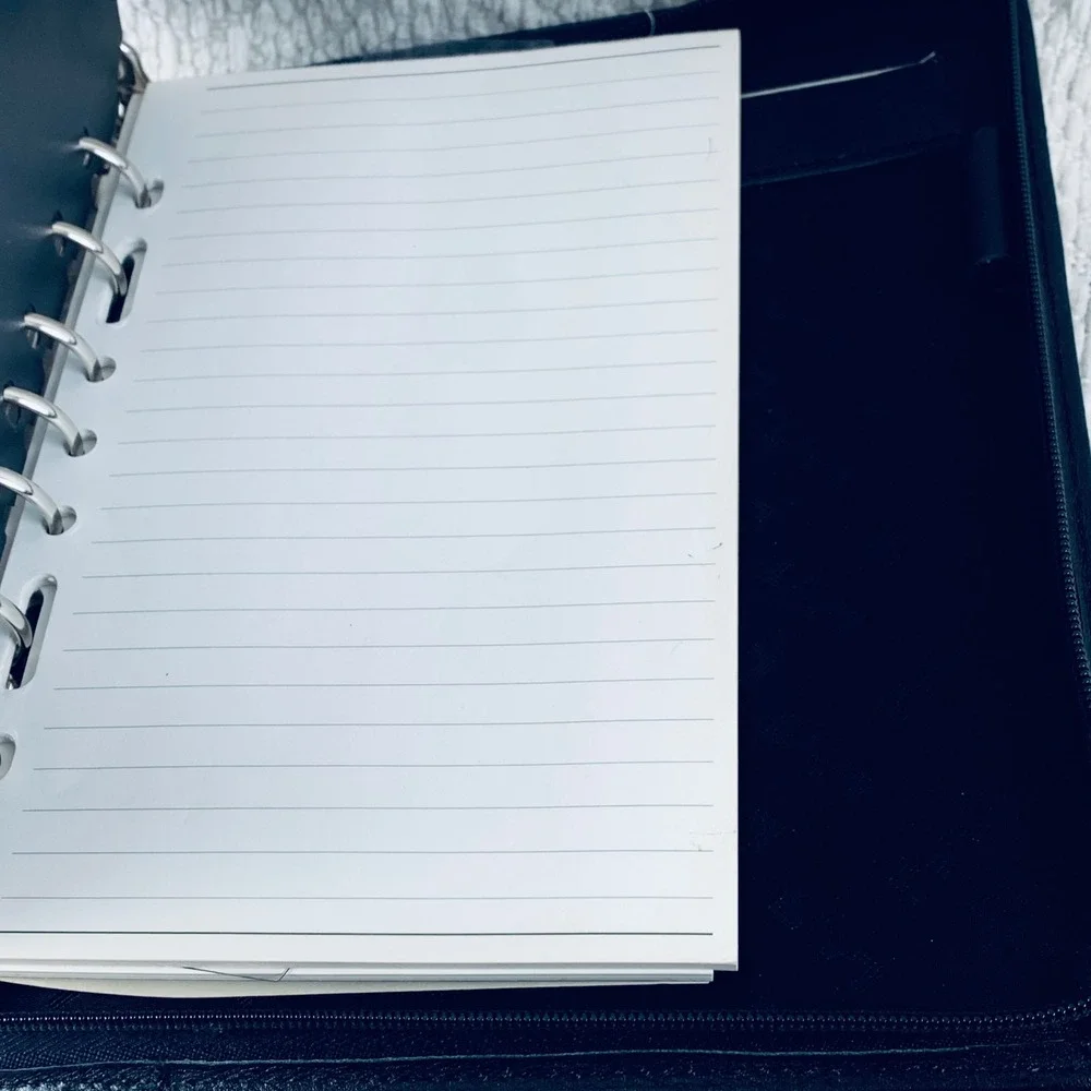 Collins Personal Organizer Unisex Black Leather 0582.18 Zippered 6-Ring‎ Planner